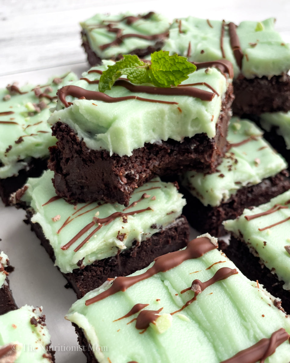 Chocolate Mint Protein Brownies (Vegan)