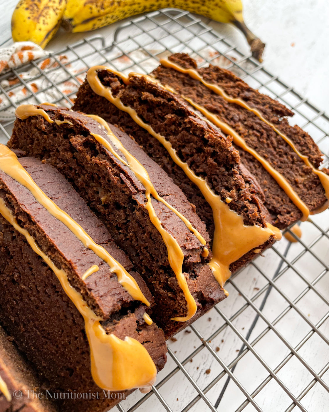 CHOCOLATE PEANUT BUTTER PROTEIN BANANA BREAD