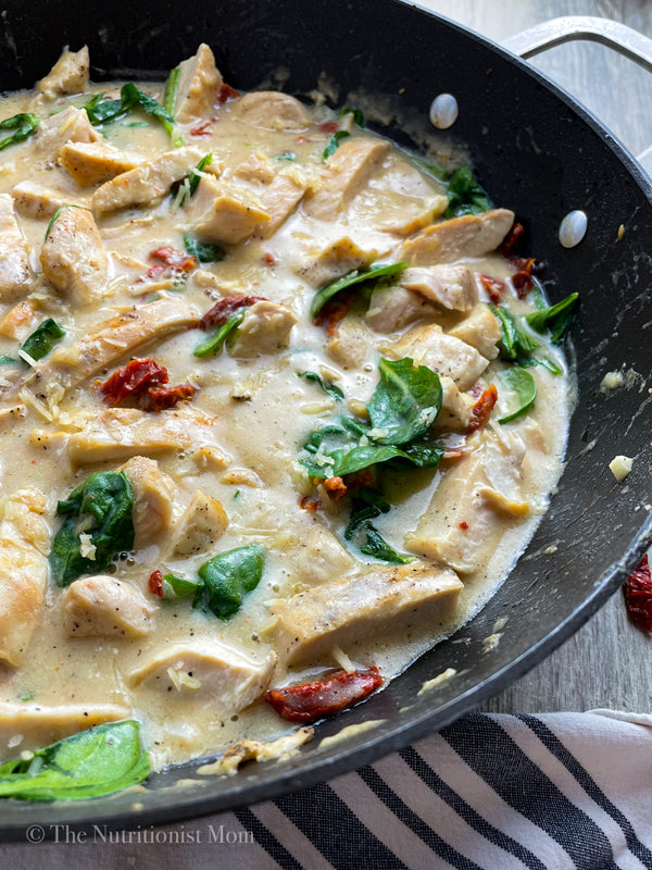 Creamy Sun-Dried Tomato Chicken (Dairy Free) - Nutritionist Mom