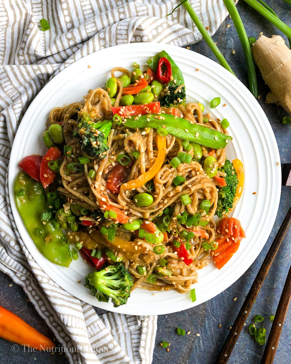 GLUTEN FREE EDAMAME & TAHINI STIR FRY