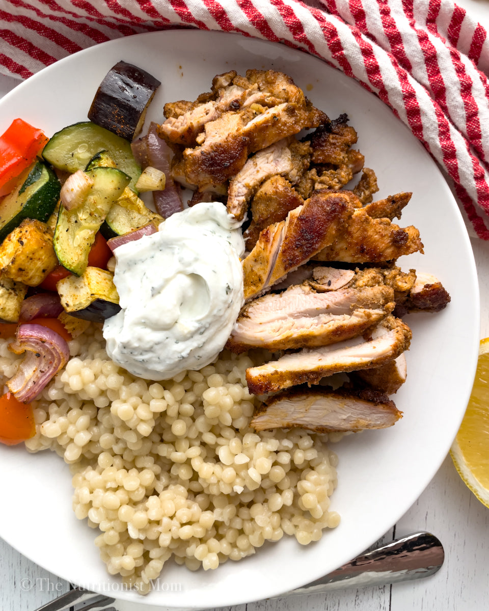 CHICKEN SHAWARMA & MEDITERRANEAN VEGETABLES