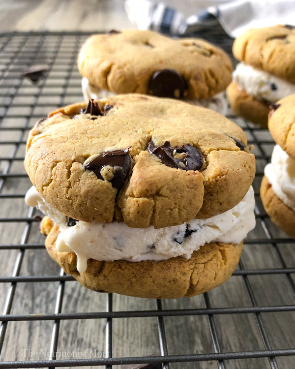 Ice Cream Protein Cookie Sandwiches (vegan) - Nutritionist Mom