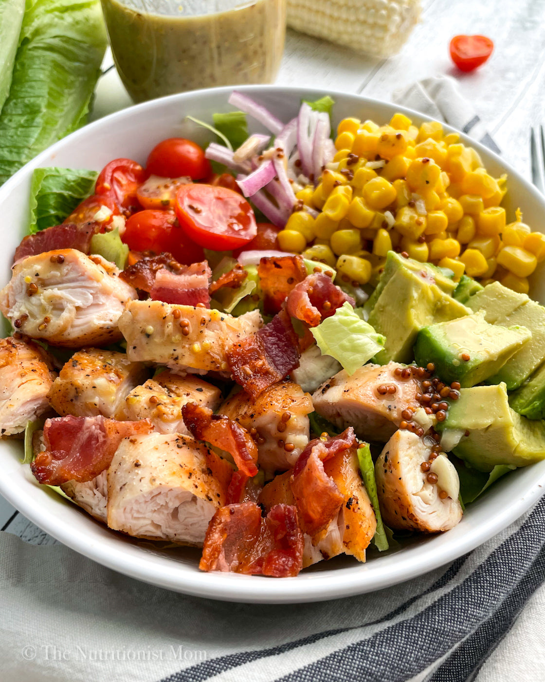 fall salad with honey mustard dressing Fall Harvest BBQ Chickpea Kale Salad with Honey Mustard Dressing