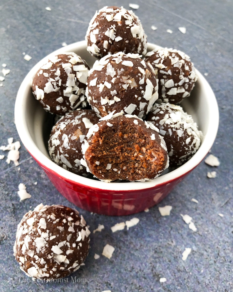 Date Almond Coconut Protein Balls