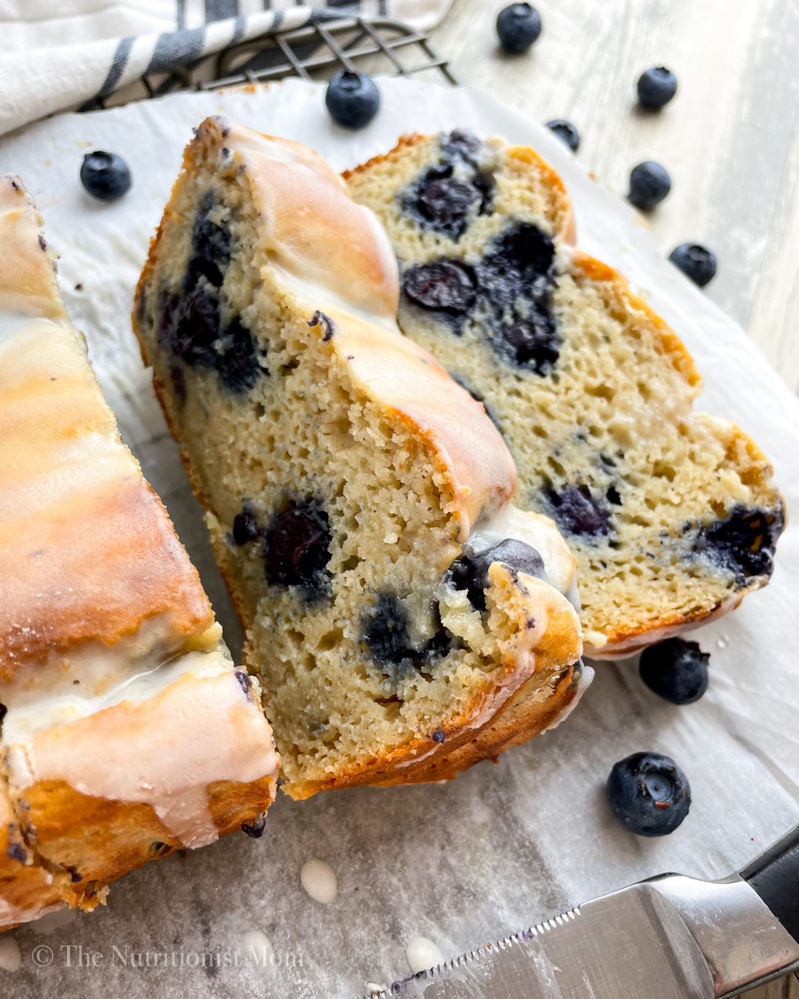ICED BLUEBERRY PROTEIN LOAF