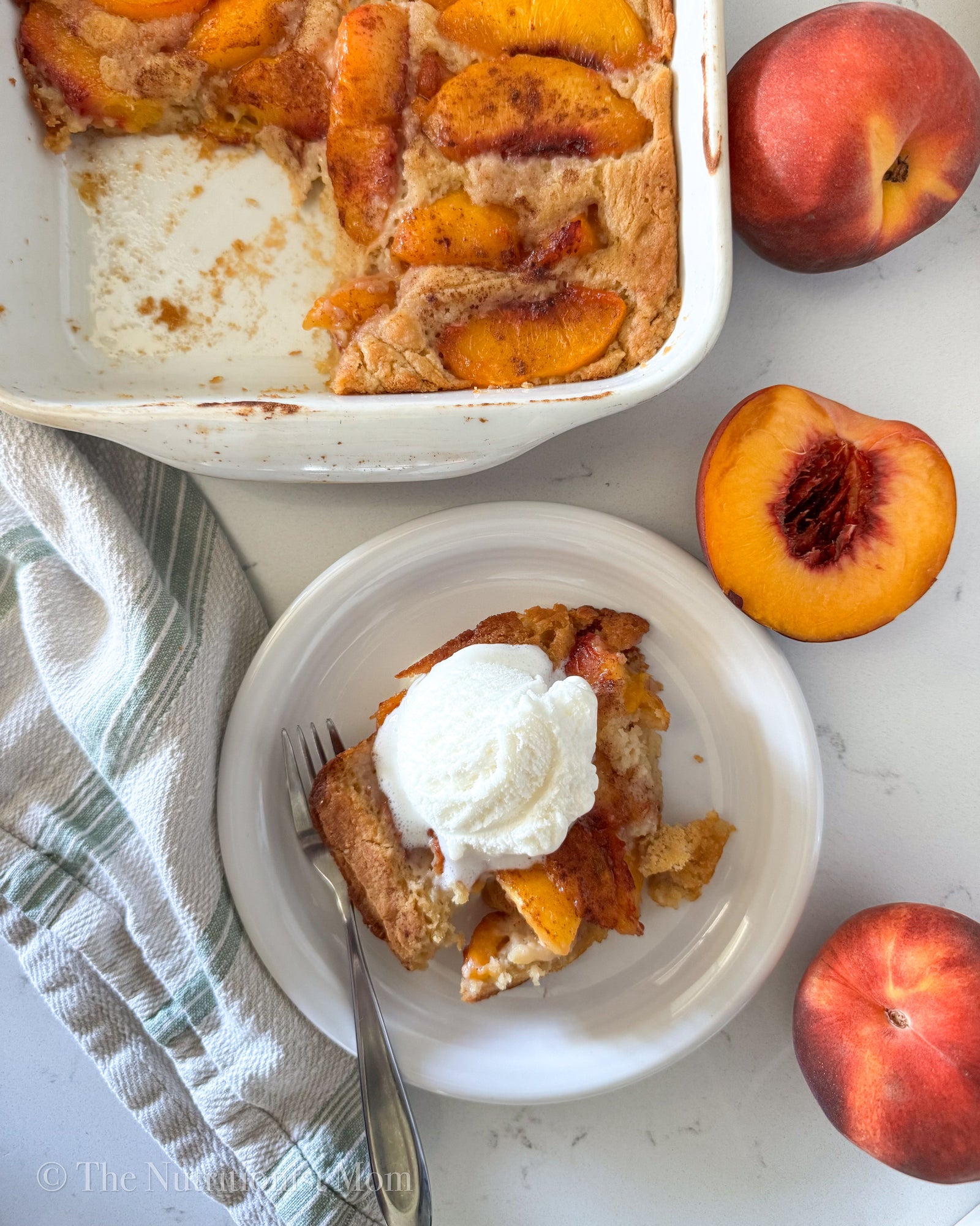 Vegan Protein Peach Cobbler