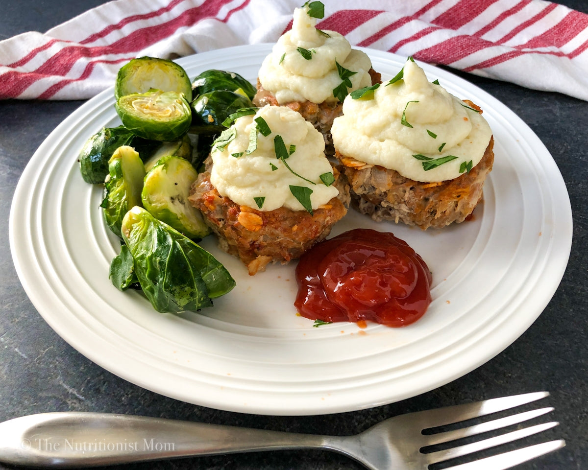 MEATLOAF MUFFINS WITH CAULIFLOWER MASH